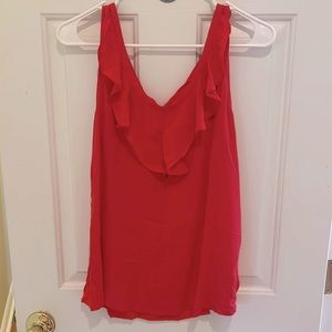 Express Ruffle Front Tie Back Tank